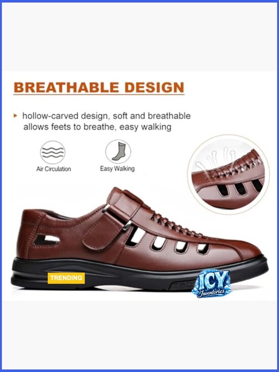 Men Synthetic Leather Breathable Fisherman Sandals for Business Dress Casual main image 7